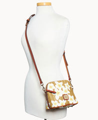 Plumeria Domed Zip Crossbody