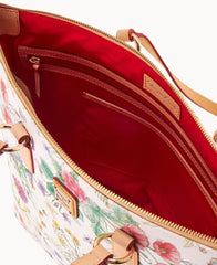 Botanical Wren Zip Tote