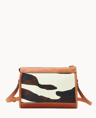 Zebra Leather Zip Crossbody