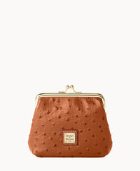 Ostrich Large Framed Purse
