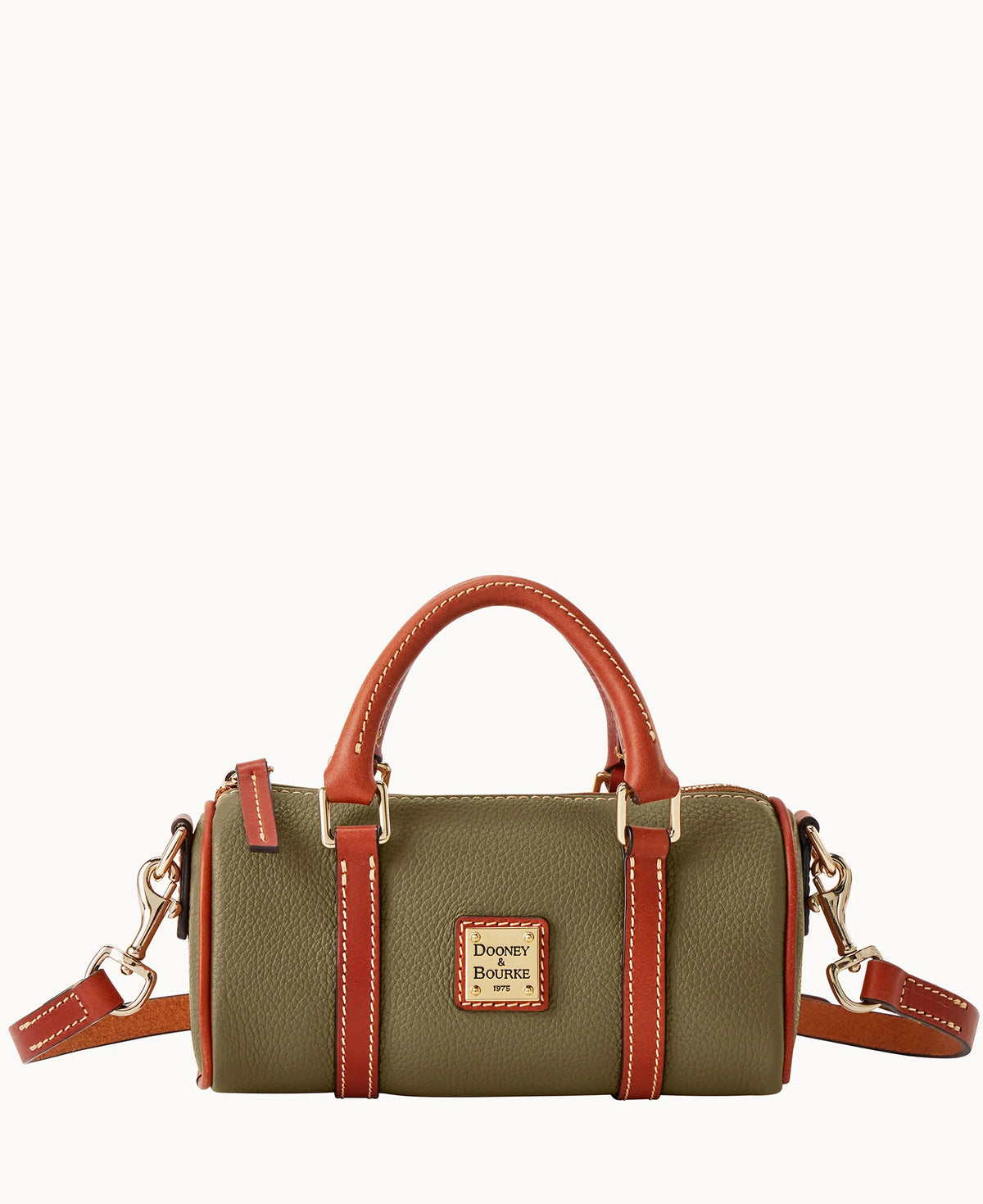 Pebble Grain Crossbody Barrel Satchel 20