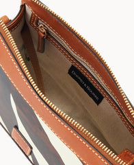 Zebra Leather Zip Crossbody