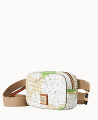 Hydrangea Basketweave Belt Bag