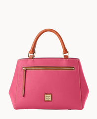 Pebble Grain Small Zip Satchel